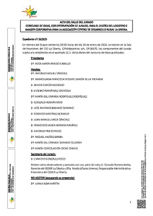 Concurso de ideas, con intervención de jurado, para el diseño del logotipo e imagen corporativa para la Asociación Centro de Desarrollo Rural La Siberia